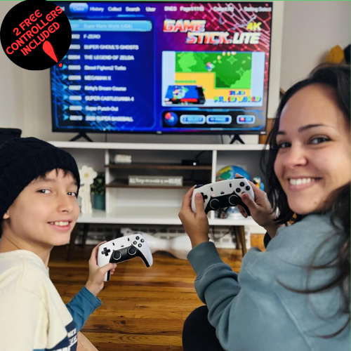 WIRELESS RETRO GAMING CONSOLE 60,000+ LICENSED GAMES (2 Free Controllers Included)